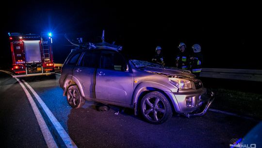 Zderzenie pojazdów na Ropskiej Górze