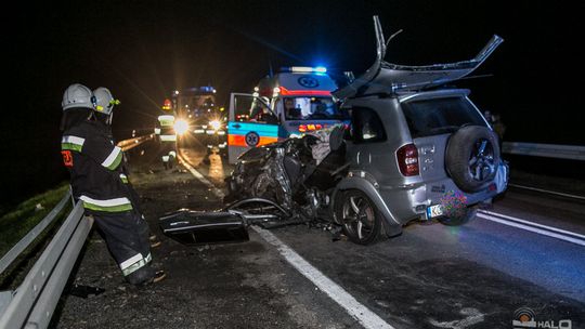 Zderzenie pojazdów na Ropskiej Górze