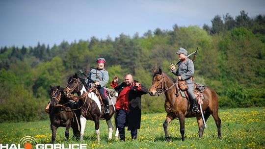 Sękowa. Widok ze wzgórza na działania wojenne.