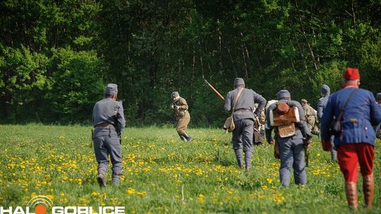 Sękowa. Widok ze wzgórza na działania wojenne.