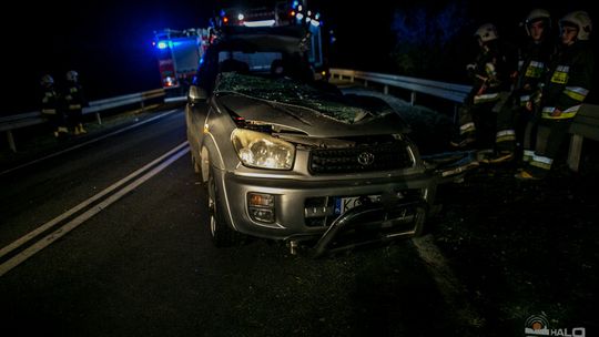 Zderzenie pojazdów na Ropskiej Górze