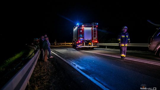 Zderzenie pojazdów na Ropskiej Górze