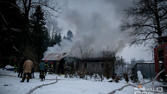 Spalił się dom w środku lasu, 5-osobowa rodzina bez dachu nad głową