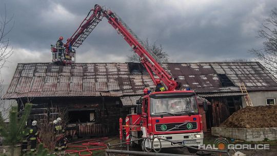 Zdynia: pożar zabudowań gospodarczych, potrzebna była ewakuacja