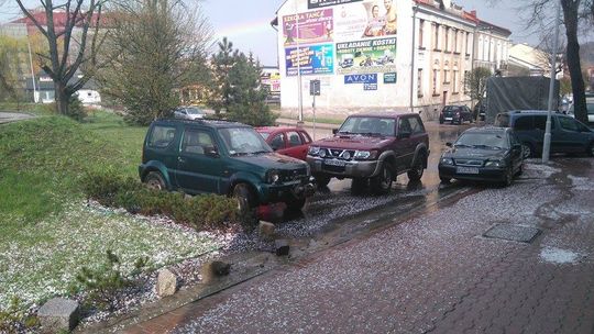 Ulewa z gradem nad Gorlicami