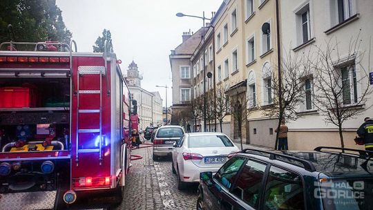 Pożar w centrum miasta