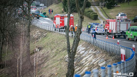 DK 28 była zablokowana. Wypadek w Szymbarku