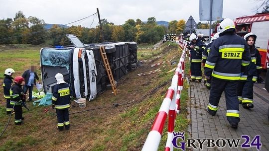 Pięć osób rannych w zderzeniu autobusu z ciężarówką