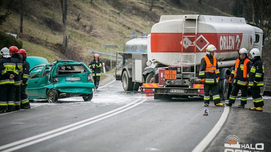 DK 28 była zablokowana. Wypadek w Szymbarku