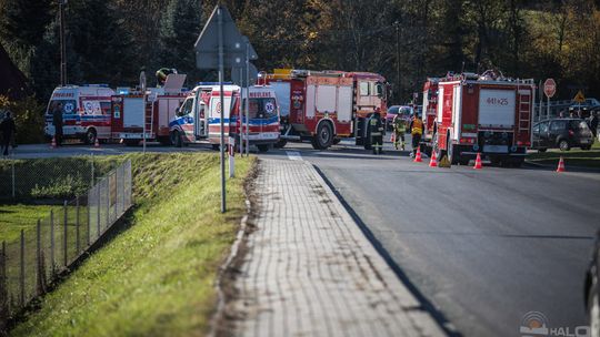 Wypadek na skrzyżowaniu w Ropie (aktualizacja)