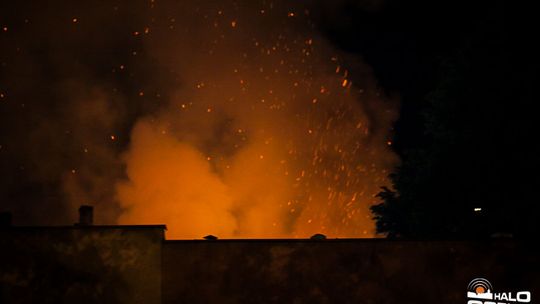 Nocny pożar przy ul.Ogrodowej
