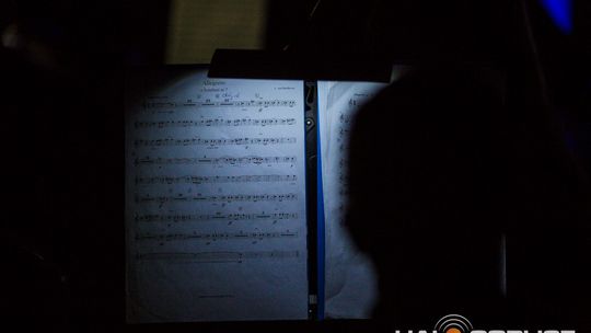 Finał polsko-niemieckiego projektu „Symphonic Project for Peace and Humanity” zdjęcie przedstawia muzyków na scenie Gorlickiego Centrum Kultury