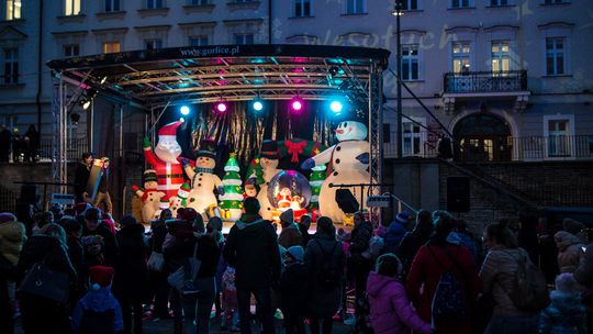 Św. Mikołaj i rozświetlenie choinki na gorlickim Rynku (5 grudnia 2025)