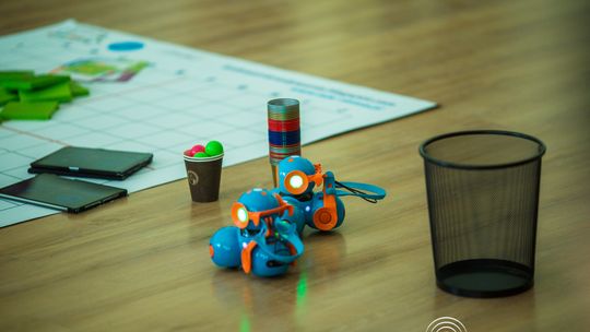 zdjęcie przedstawia klocki lego i roboty