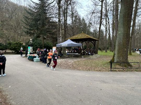 zdjęcie przedstawia biegające osoby po parku w Gorlicach