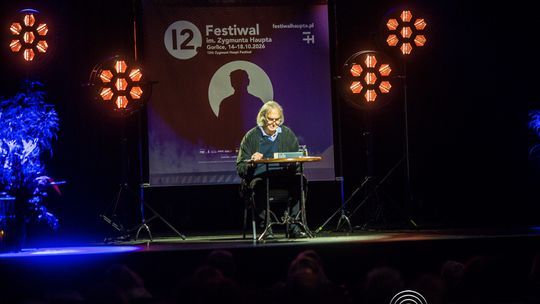 Olgierd Łukaszewicz podczas 12. Festiwalu im. Z. Haupta w Gorlicach (18 października 2026)