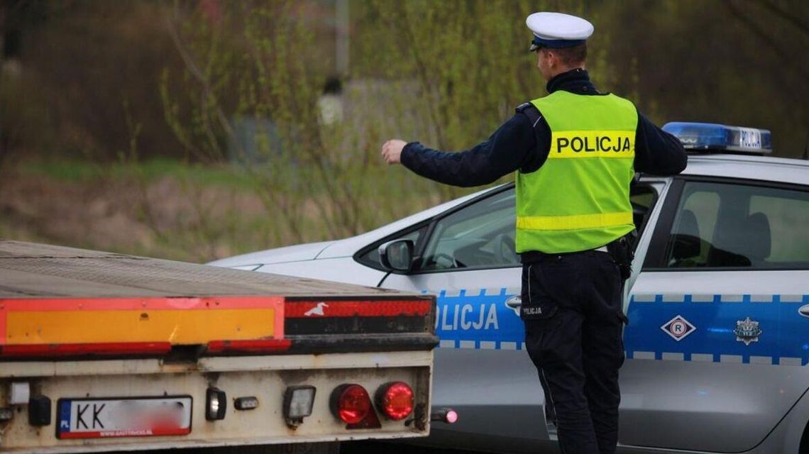 Zdjęcie przedstawia policjanta