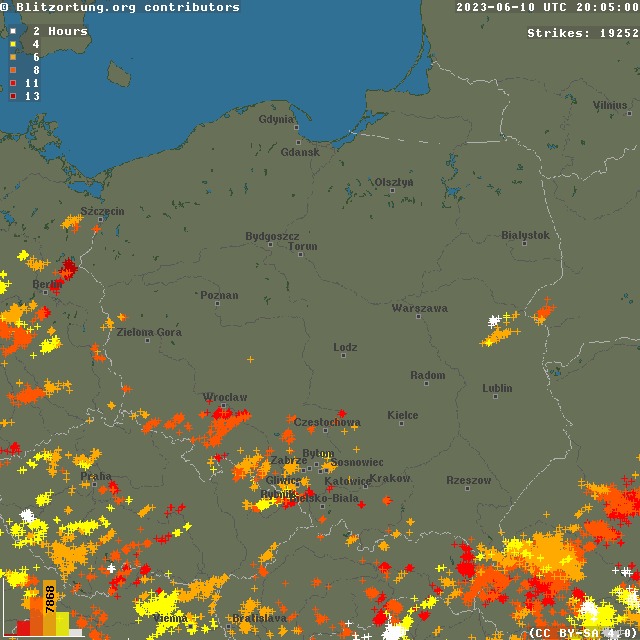 pogoda gorlice mapa wyładowań atmosferycznych