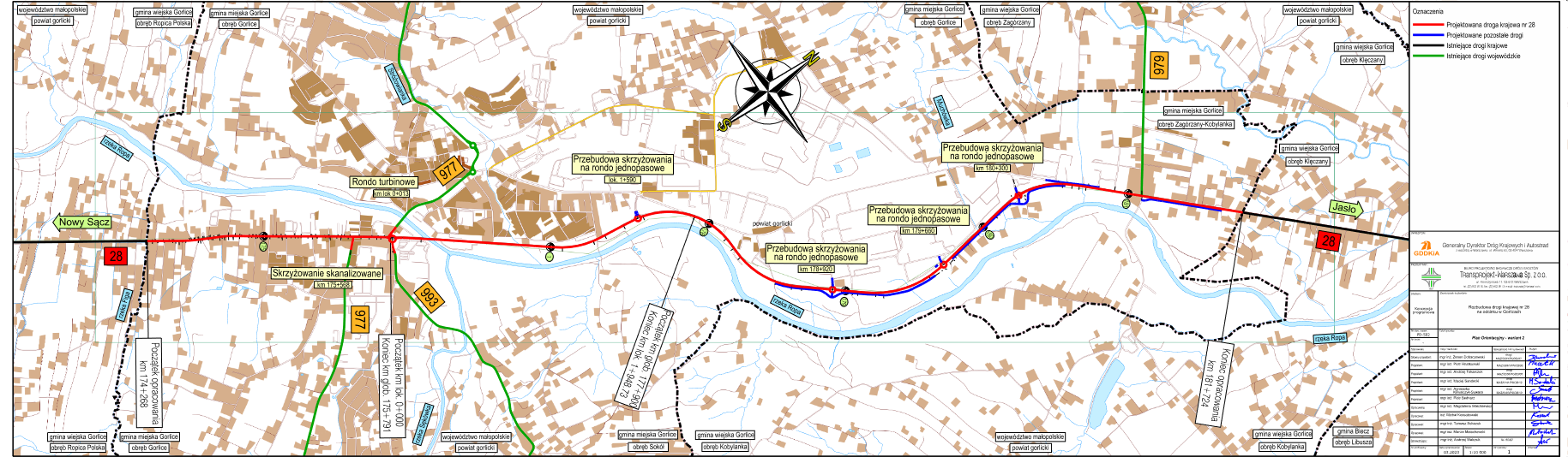 wariant 2_Spotk-Inform_202303_Rys_1_Plan_Orientacyjny, Źródło: Generalna Dyrekcja Dróg Krajowych i Autostrad