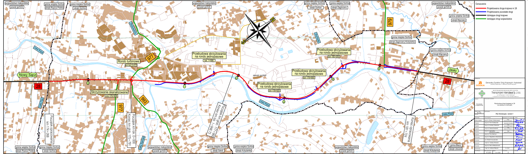 wariant 1_Spotk-Inform_202303_Rys_1_Plan_Orientacyjny, Źródło: Generalna Dyrekcja Dróg Krajowych i Autostrad